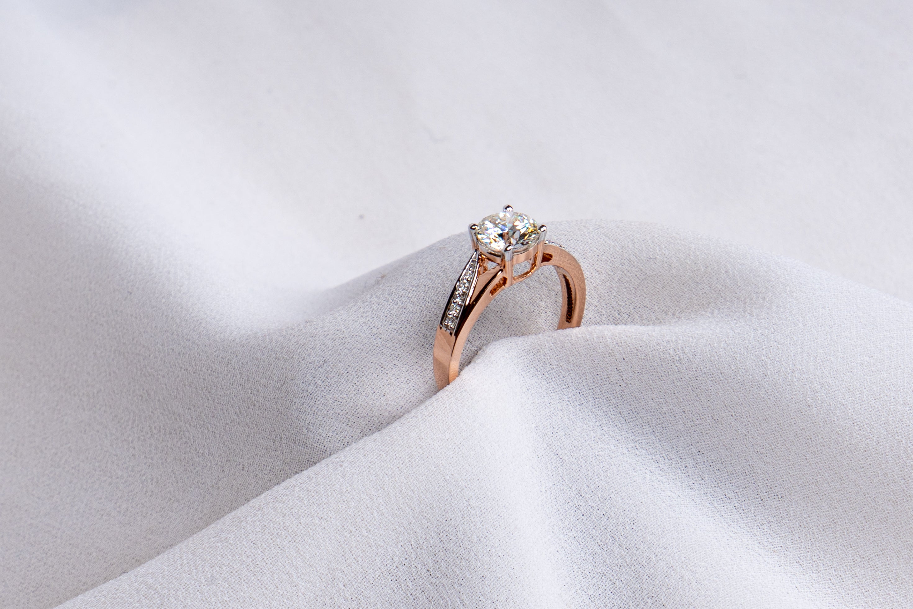 Aurora Split Shank Solitaire Ring