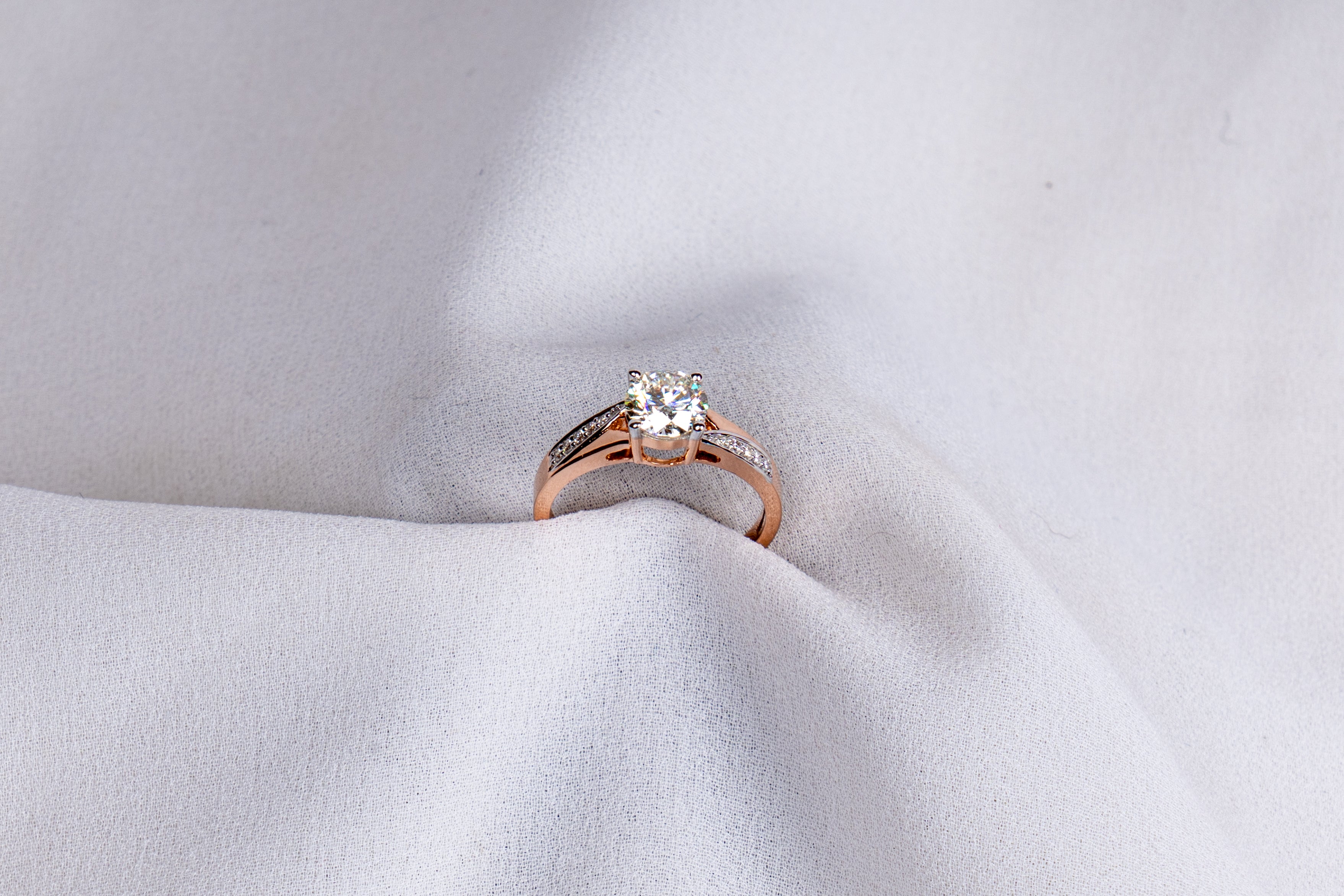 Aurora Split Shank Solitaire Ring