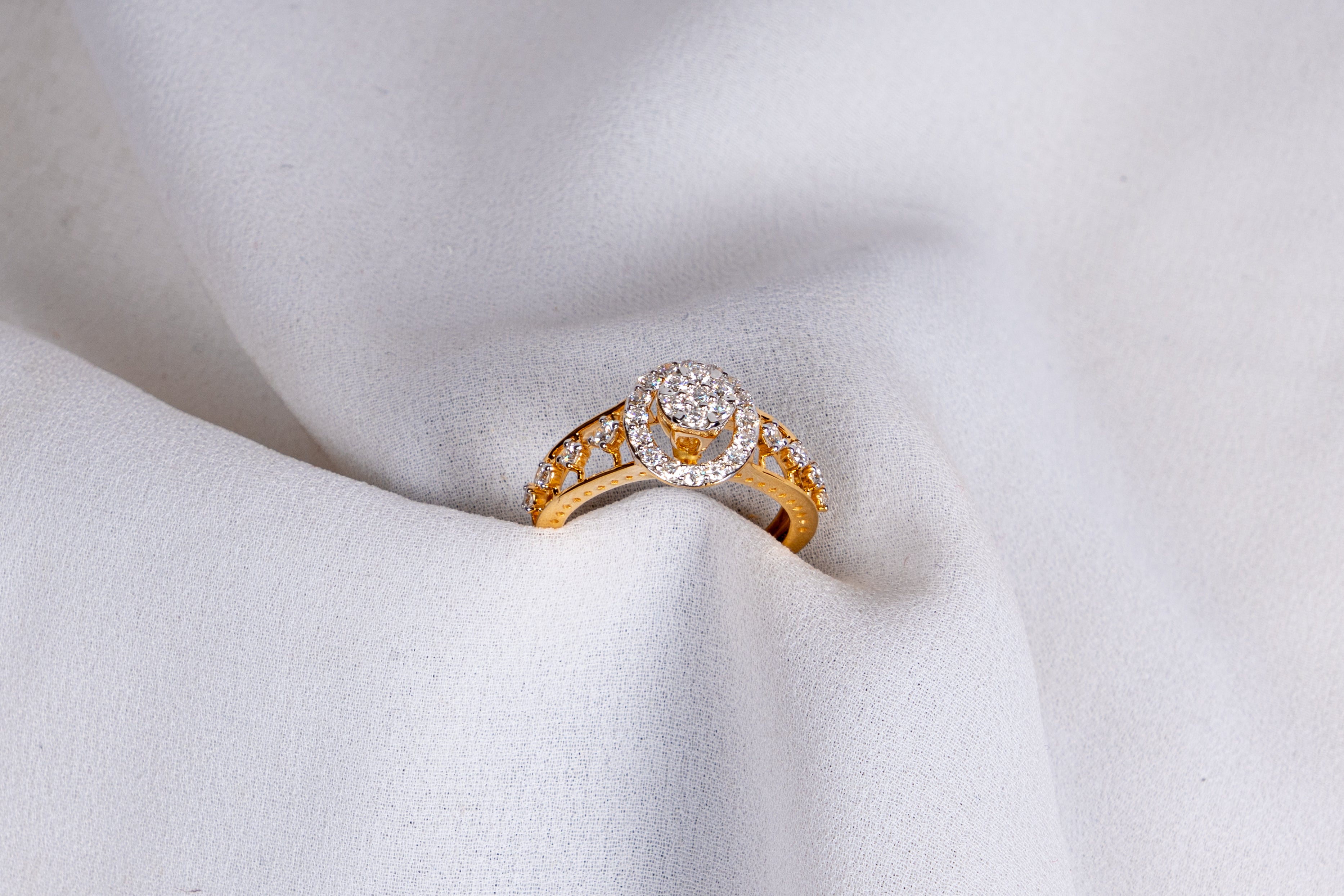 Celestial Halo Diamond Ring
