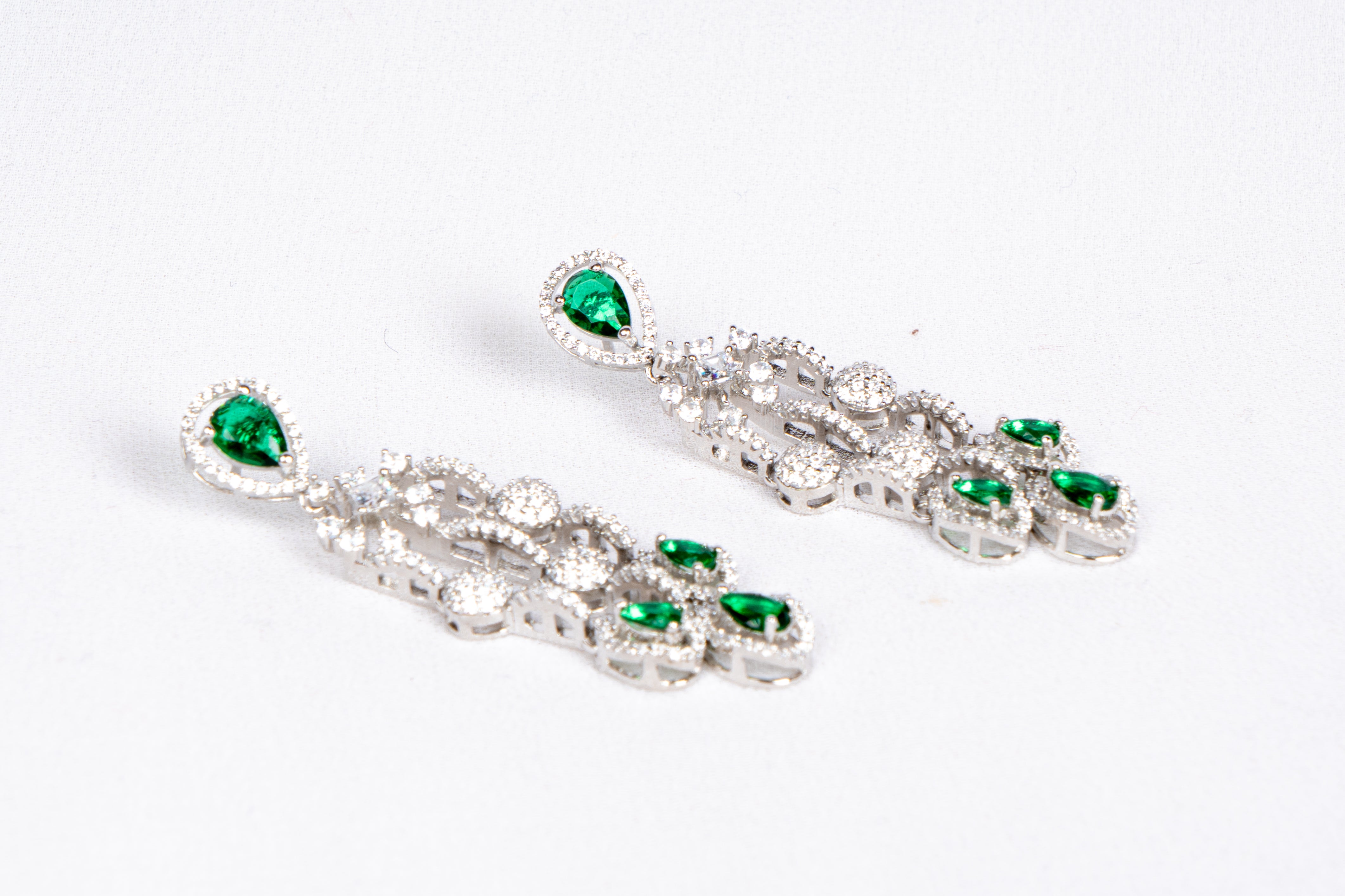 Emerald Cascade Necklace Set