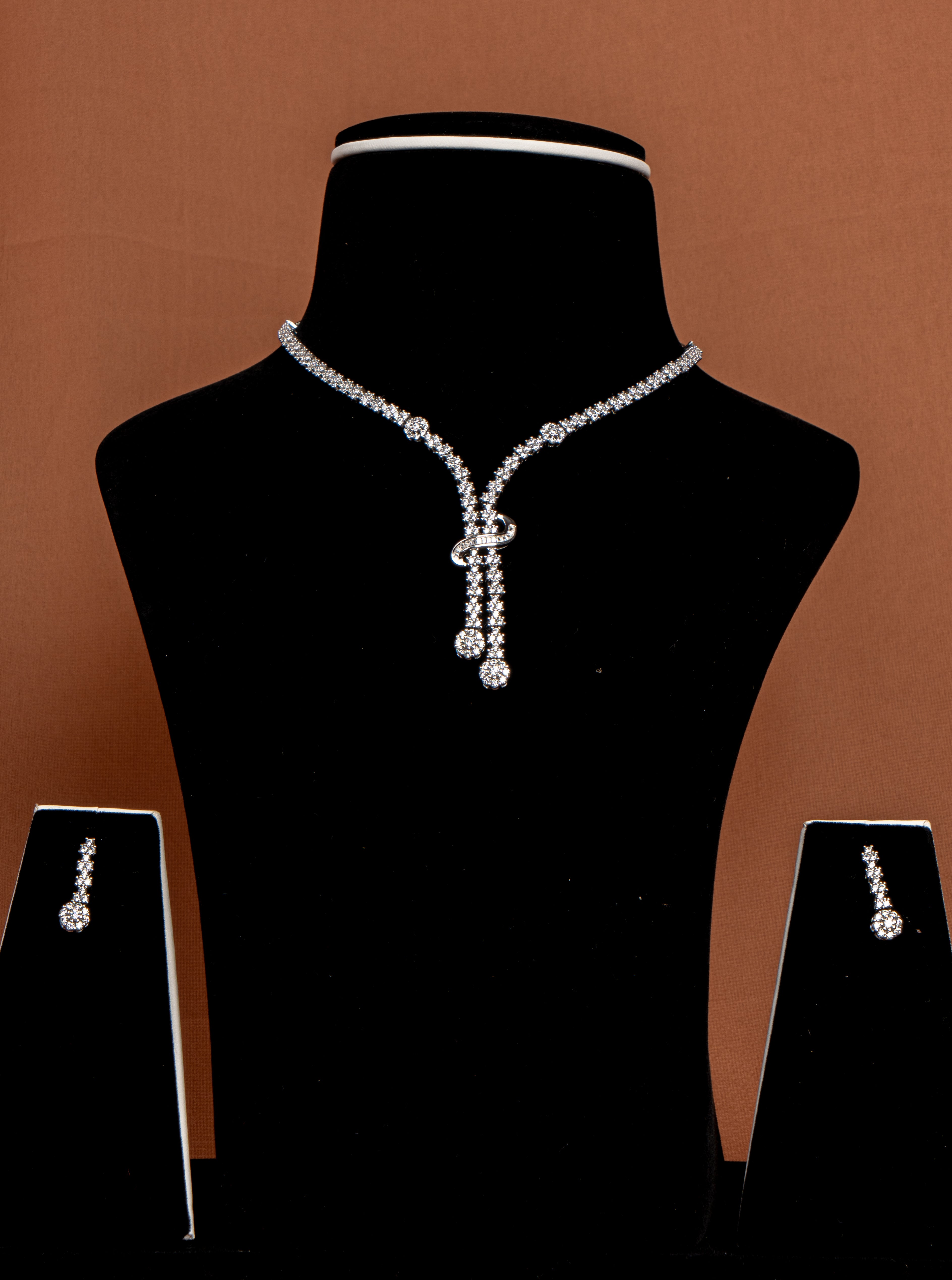 Celeste Diamond Lariat Jewelry Set with Bracelet and Ring