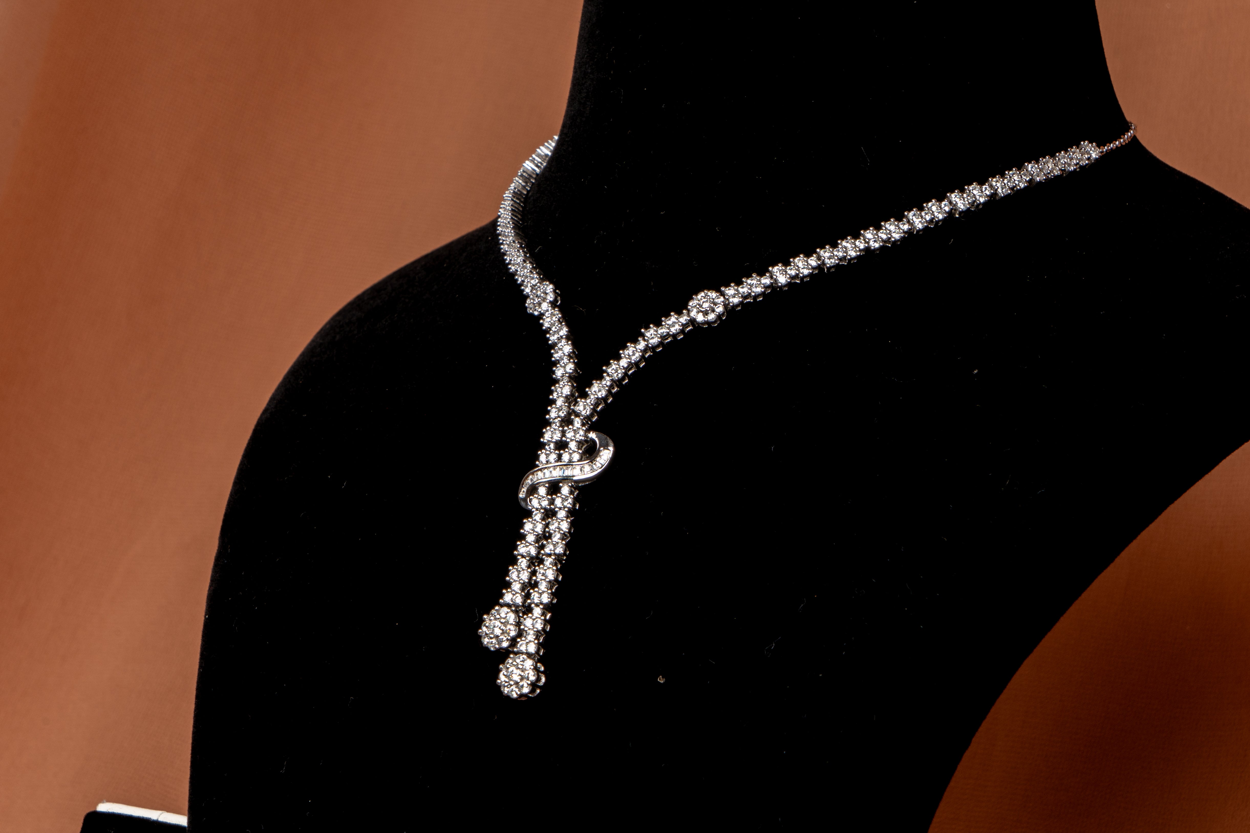 Celeste Diamond Lariat Jewelry Set with Bracelet and Ring