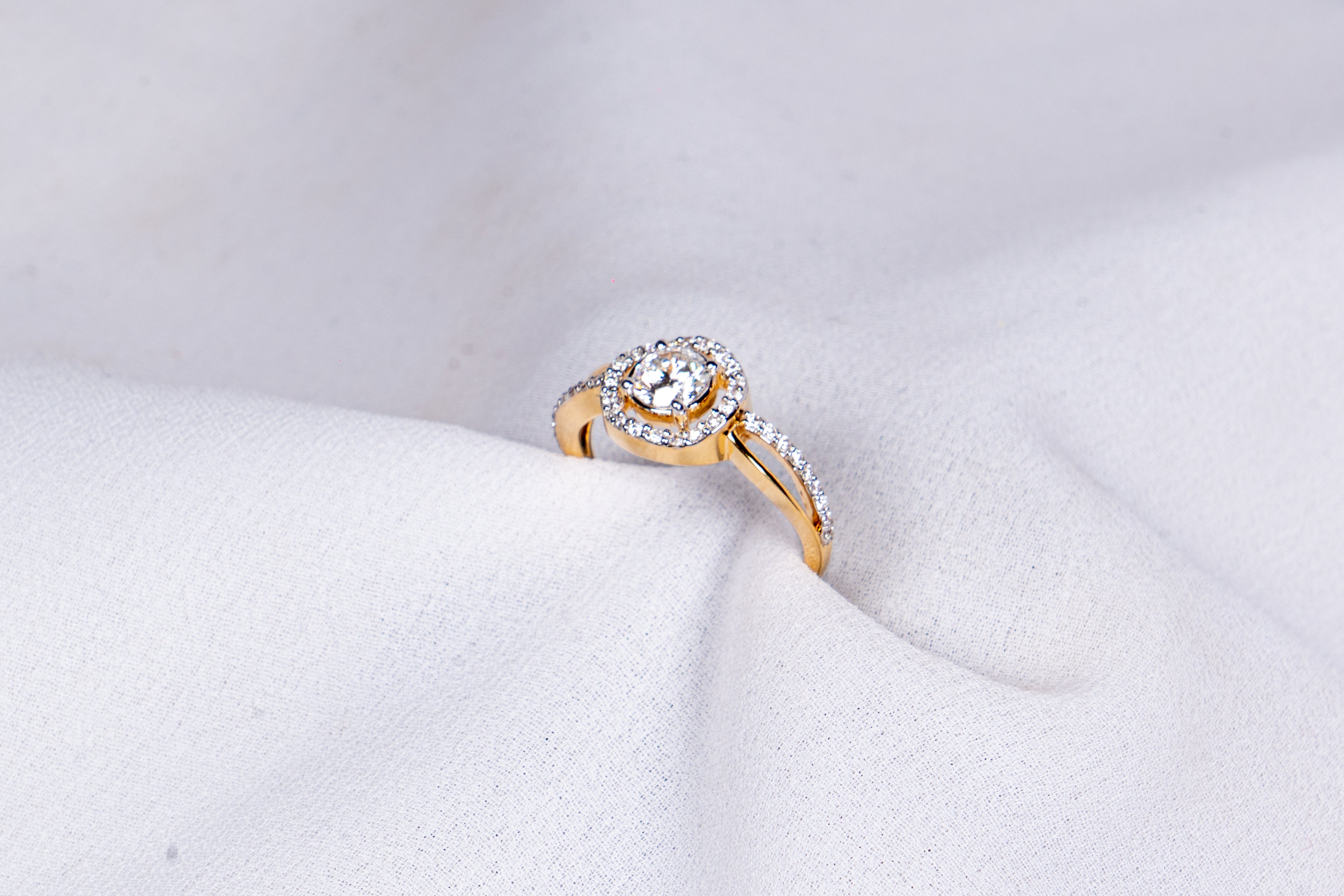 Elegant Halo Engagement Ring