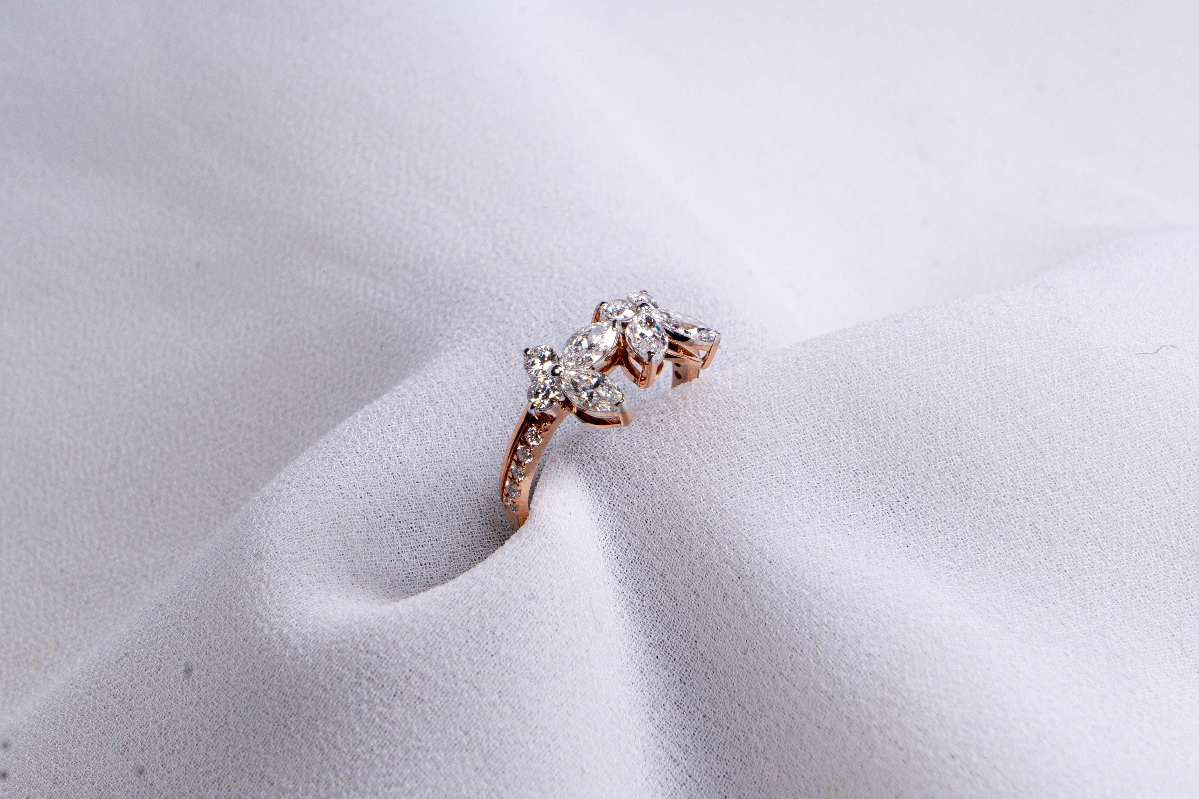 Twin Blossom Grace Ring