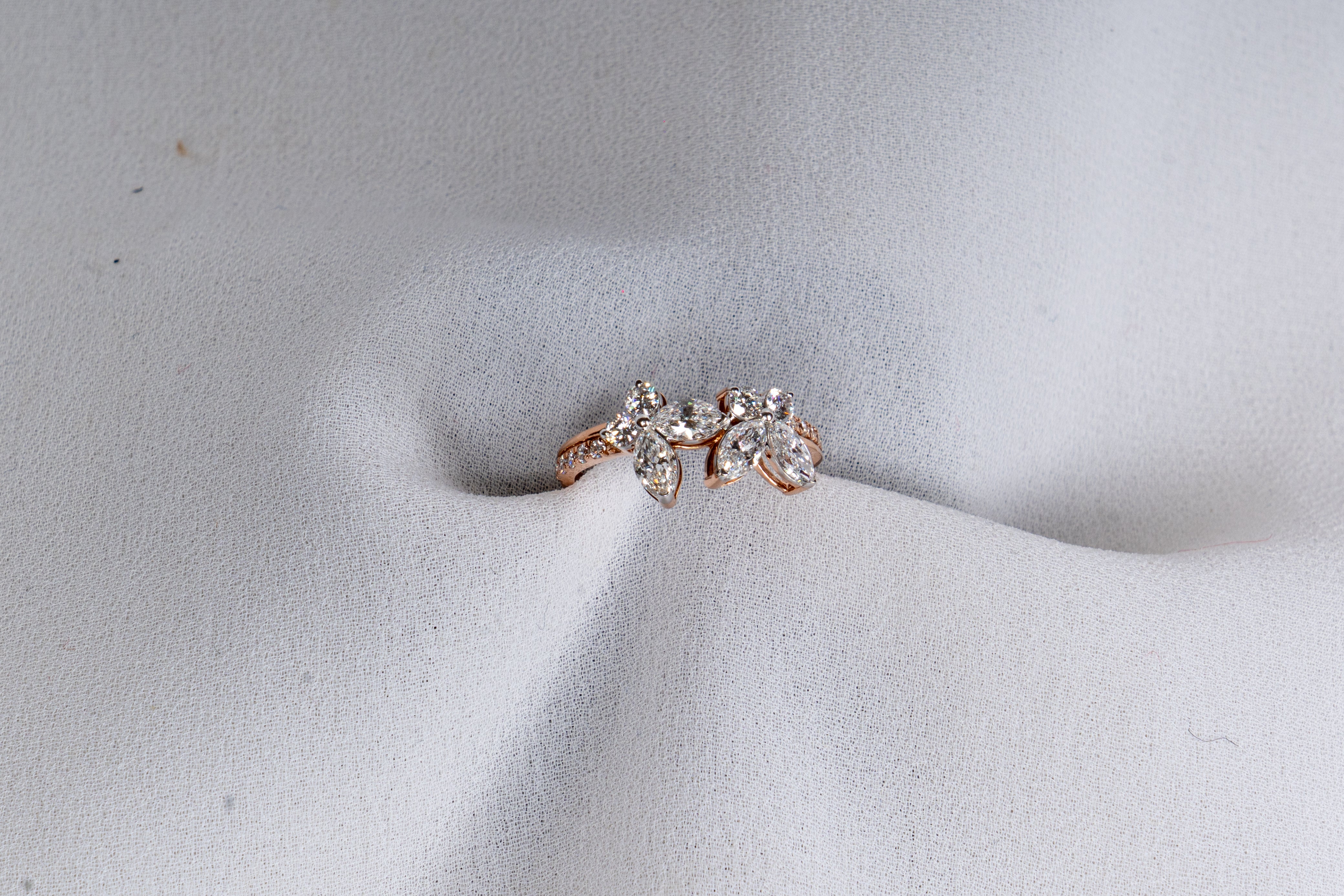 Twin Blossom Grace Ring