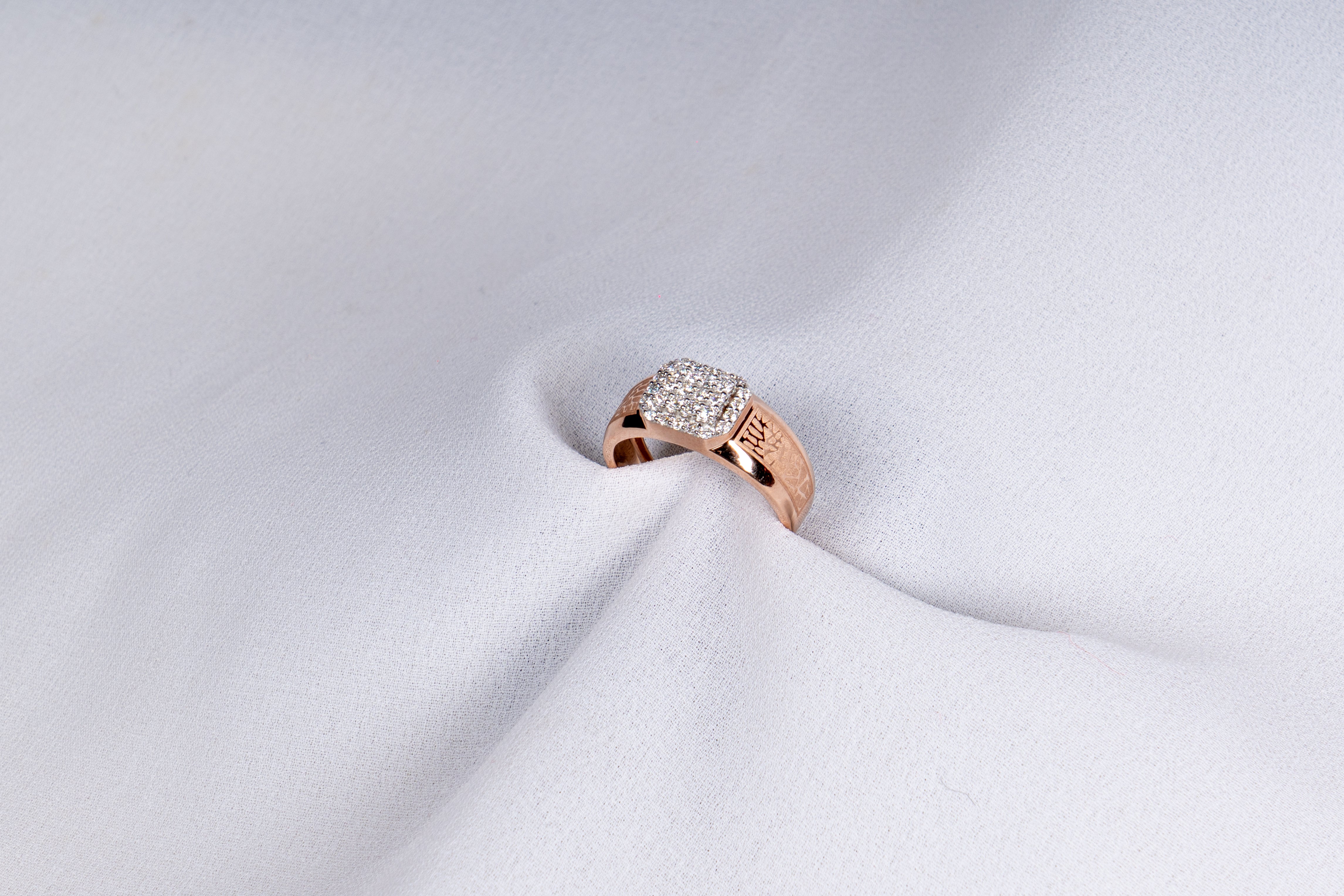 Imperial Crest Pave Signet Ring