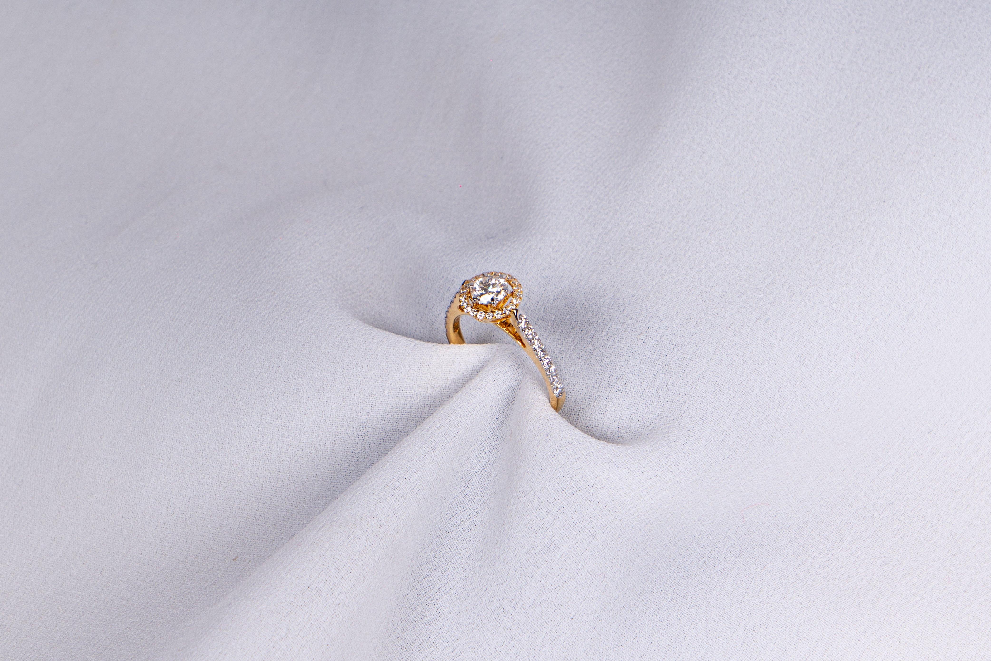 Aurora Halo Diamond Ring
